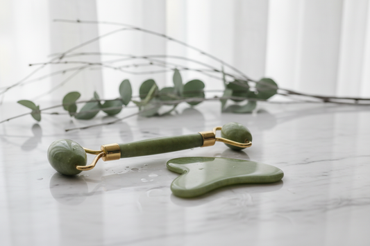 Jade Roller & Gua Sha - Marble Display